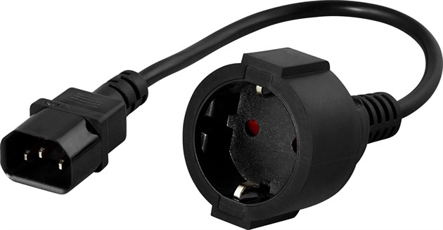 Power adapter cord IEC to CEE 0,2m