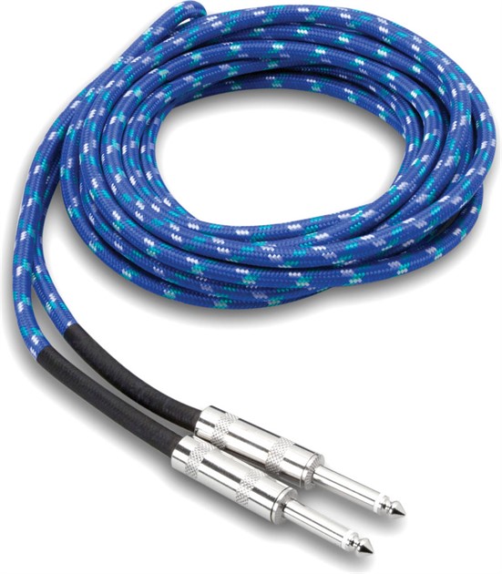 HOSA 3GT-18C2 Guitar Cable TS-TS Blue/Green 5,5m