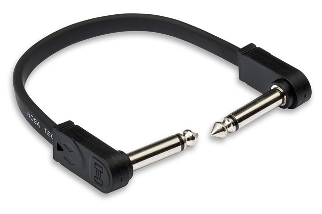 HOSA CFP-112 Flat Patch Cable Angled TS 30cm