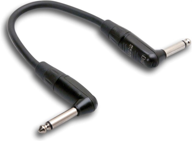 HOSA HGTR-000.5RR Patch Cable REAN Angled TS 15cm