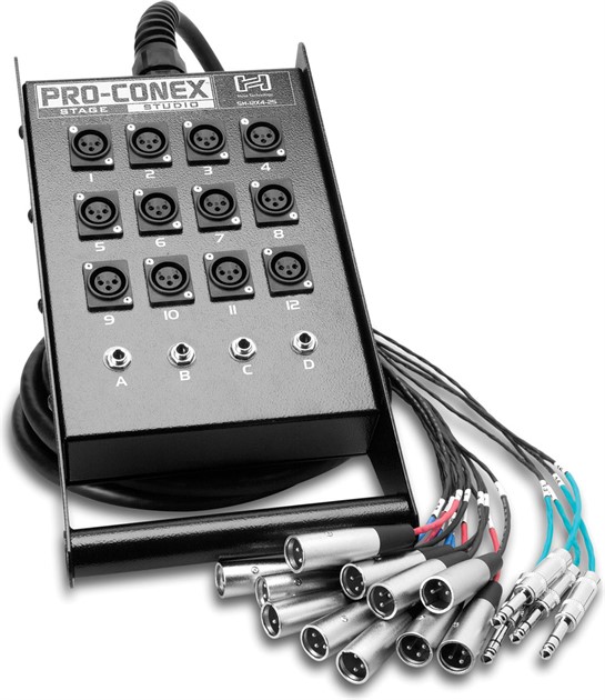 HOSA SH12X4-100 StageBox 12 XLR / 4 TRS 30m