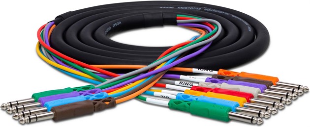 HOSA STP-802 8x TS - 4x TRS 2m