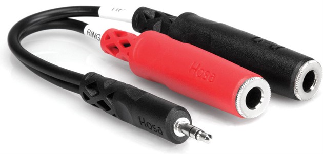 HOSA YMP-137 Mini TRS Male - Dual TS Female 15cm