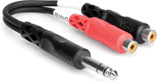 HOSA YPR-102 TRS Male - Dual RCA Female 15cm