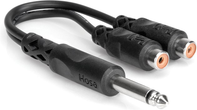 HOSA YPR-103 TS Male - Dual RCA Female 15cm