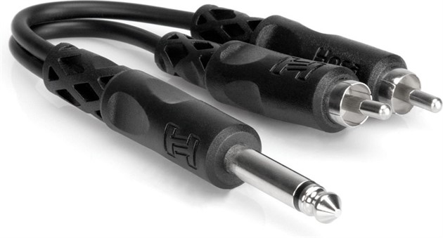 HOSA YPR-124 TS Male - Dual RCA 15cm