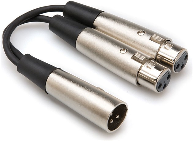 HOSA YXF-119 XLR Male - Dual XLR Female 15cm