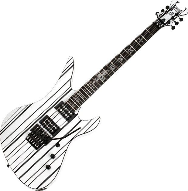 Schecter Synyster Standard White/Black Stripes