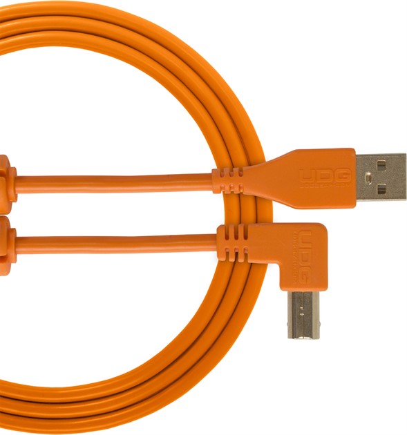 UDG Ultimate USB 2.0 A-B Orange Angled 2 m