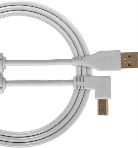 UDG Ultimate USB 2.0 A-B White Angled 2m