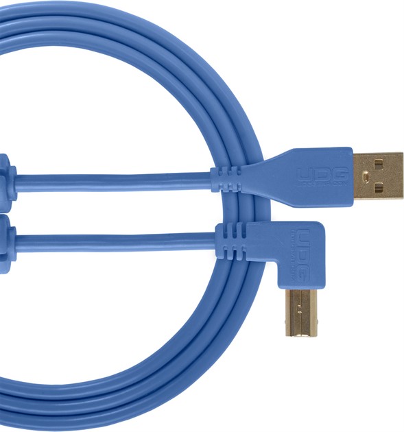 UDG Ultimate USB 2.0 A-B Blue Angled 3 m