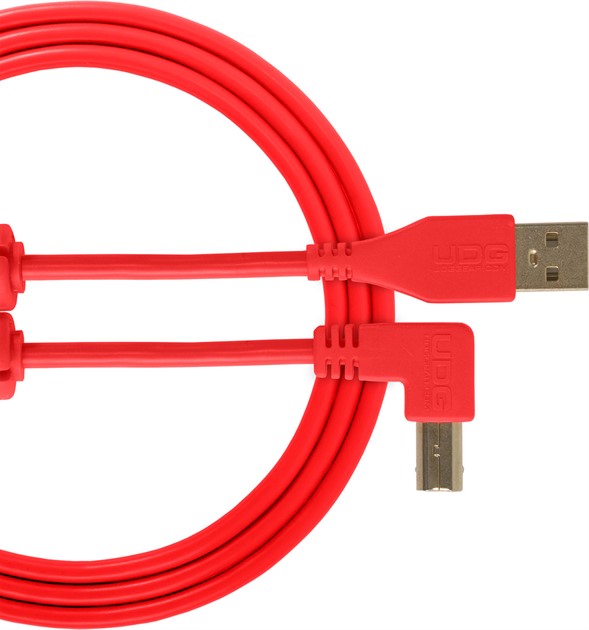 UDG Ultimate USB 2.0 A-B Red Angled 3m