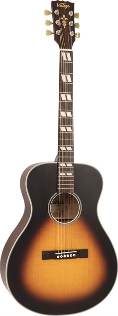 Vintage V130VSB Historic Folk Guitar