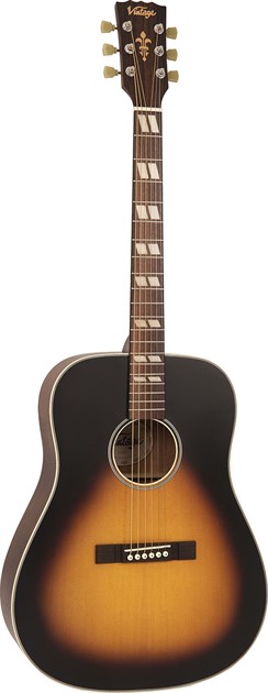 Vintage V140VSB Historic Dreadnought Guitar
